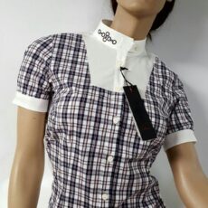 Camicia da Concorso a Quadri con Pettorina Donna Cavalleria Toscana