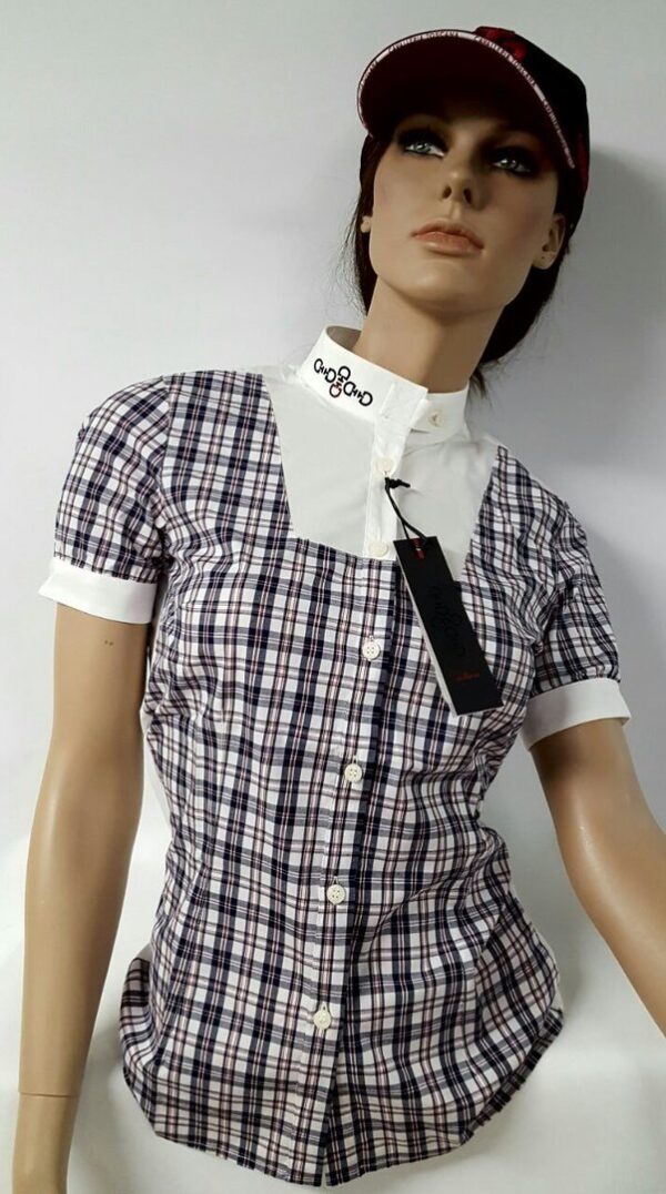 Camicia da Concorso a Quadri con Pettorina Donna Cavalleria Toscana