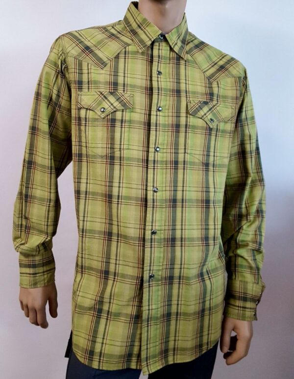 Camicia Uomo Americana Regular con Bottoni in Madreperla