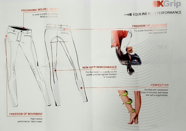 Pantalone donna Equiline con Grip al Ginocchio - immagine 6
