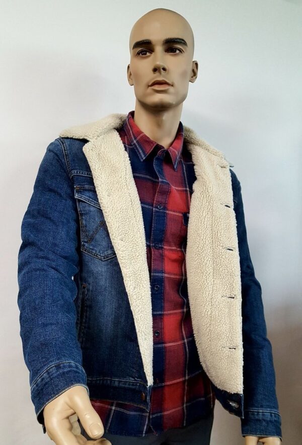 Giubbetto di Jeans Uomo Wrangler con Interno in Pellicetta - immagine 2