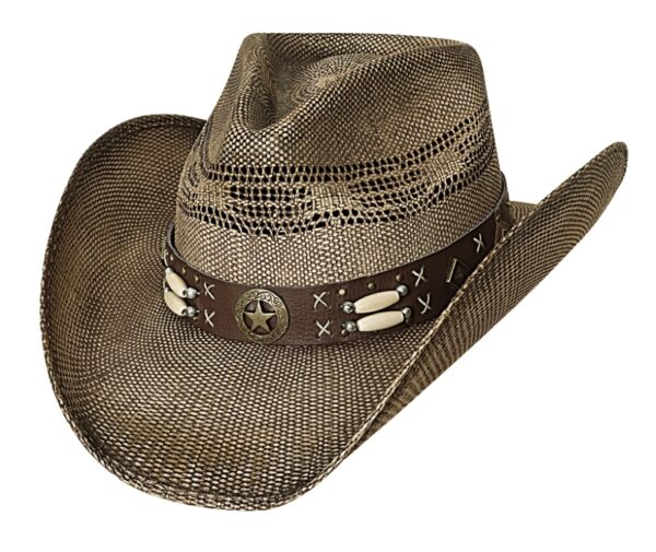 Cappello Western in paglia bangora Bullhide