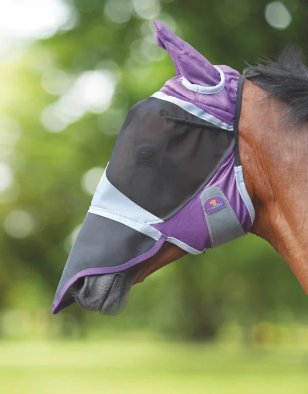 Maschera antimosche shires DELUXE con copri naso