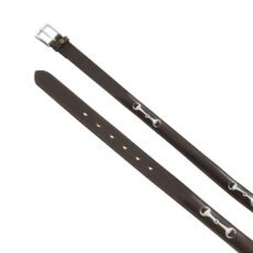 Cintura donna in cuoio con filetto