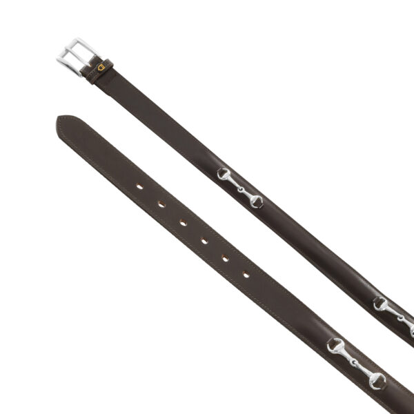 Cintura donna in cuoio con filetto