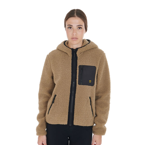 FELPA DONNA IN PILE CON TASCA FRONTALE