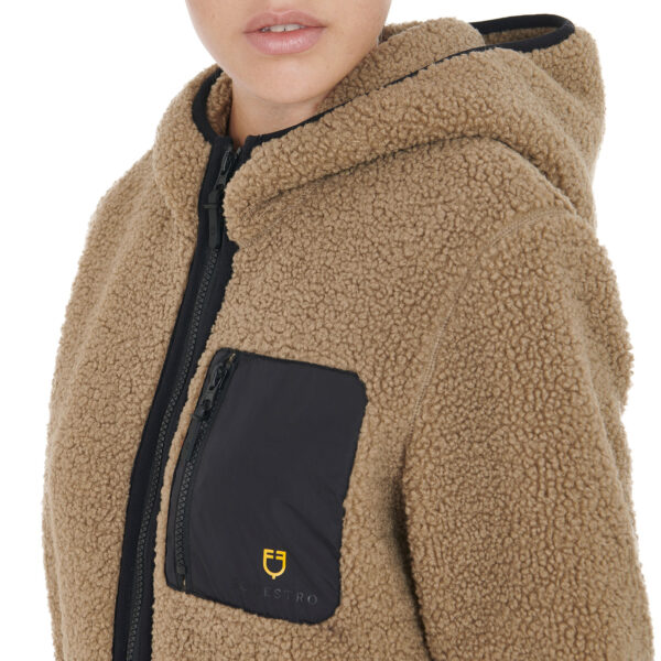 FELPA DONNA IN PILE CON TASCA FRONTALE - immagine 4