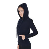 FELPA DONNA SLIM FIT CON CAPPUCCIO - immagine 9