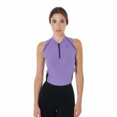 Polo donna da allenamento senza maniche Equestro