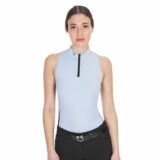 Polo donna smanicata con inserti traspiranti Equestro