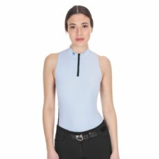 Polo donna smanicata con inserti traspiranti Equestro