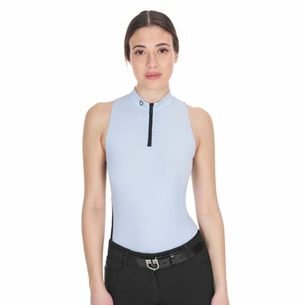 Polo donna smanicata con inserti traspiranti Equestro
