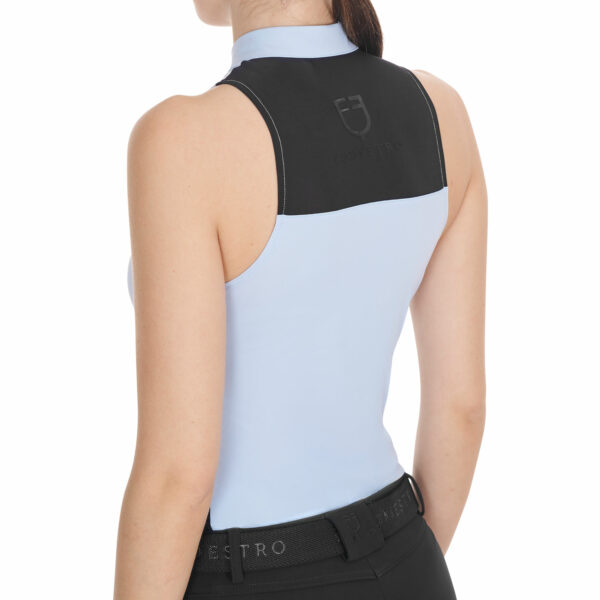 Polo donna smanicata con inserti traspiranti Equestro - immagine 2