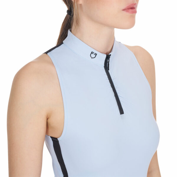 Polo donna smanicata con inserti traspiranti Equestro - immagine 3