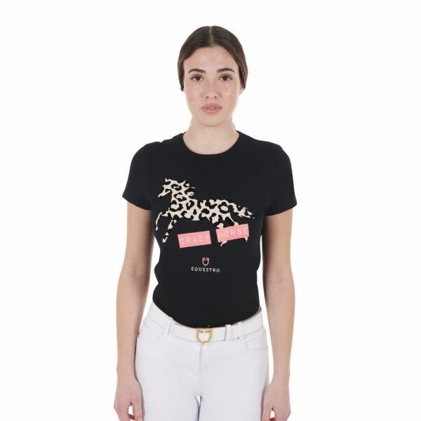 T-SHIRT DONNA CRAZY HORSE COTONE EQUESTRO
