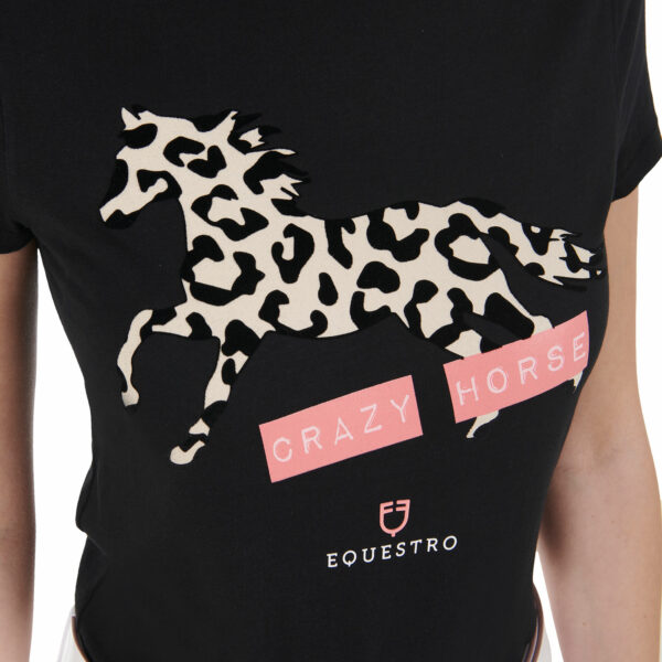 T-SHIRT DONNA CRAZY HORSE COTONE EQUESTRO - immagine 3